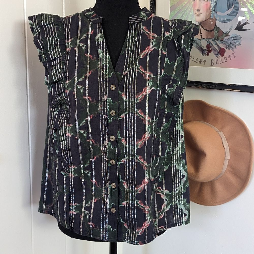 Pilcro Anthropologie Whimsigoth Eclectic Bohemian Dark Romantic Sparkle S
